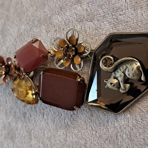 Bohm Squirrel Swarovski Crystal Gold Necklace Cottagecore Statement Whimsical - Picture 5 of 5